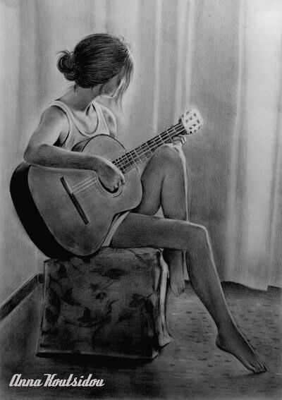 20 Mind Blowing Pencil Drawings By Greek Artist That Illustrate The Beauty Of Love I Can Feel The Music Flowing Through My Veins