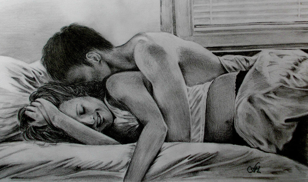 20 Mind Blowing Pencil Drawings By Greek Artist That Illustrate The Beauty Of Love That Sweet Morning Kiss