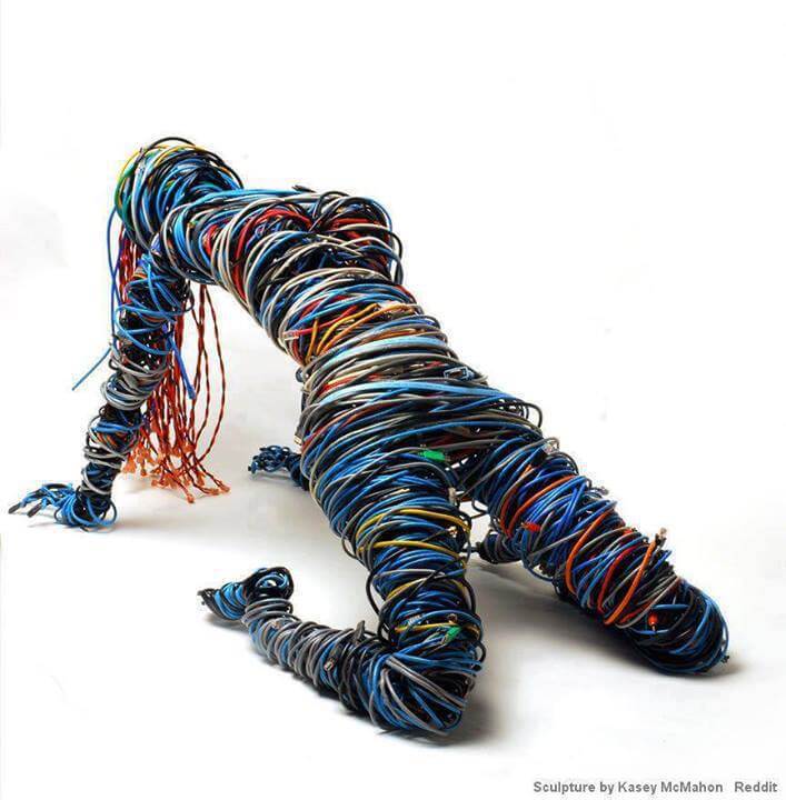 30 Of The World's Most Incredible Sculptures That Took Our Breath Away   Tangled Up In Cords Artwork