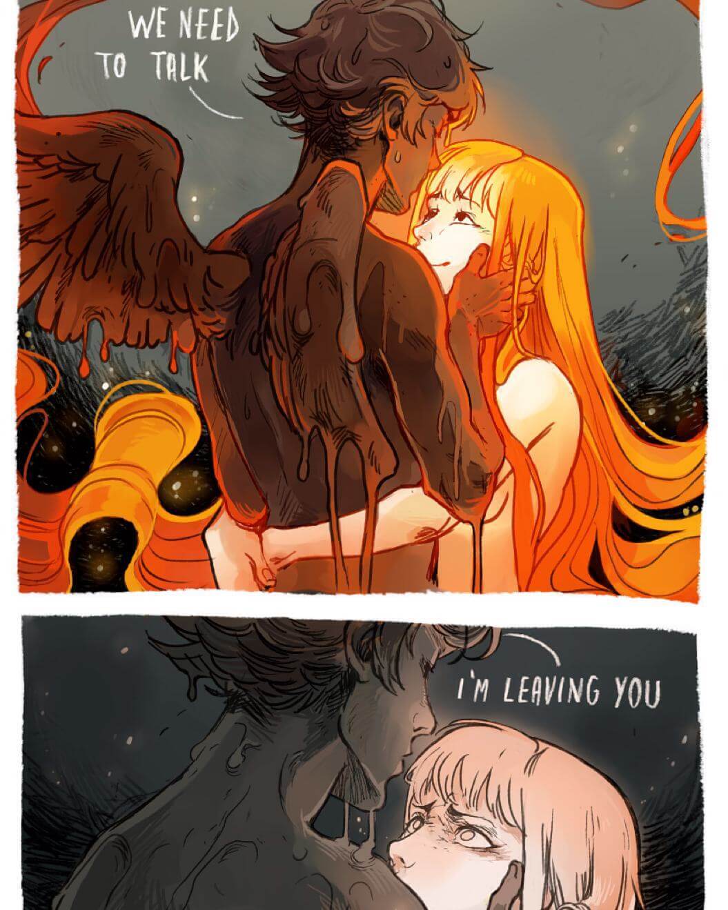 30 Stunning Illustrations Underline The Intensity Between Two Lovers 12