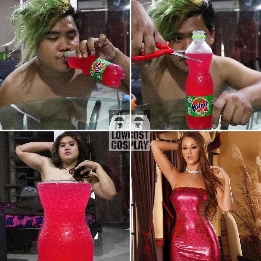 32 Hilarious Pictures Of Cosplay Guy Using Creative Low Cost Costumes 24