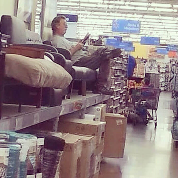 50 Hilarious Pictures Of 'Miserable Men' Waiting While Their Wives Were Shopping 4