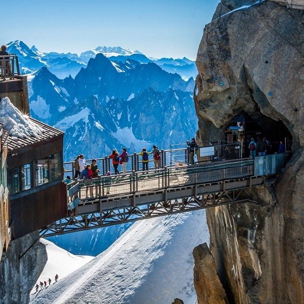 Aiguille Du Midi Bridge Mont Blanc Massif France