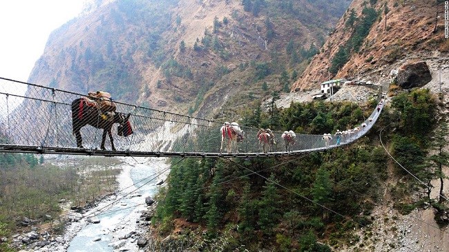 Hanging Bridge Of Ghasa Nepal