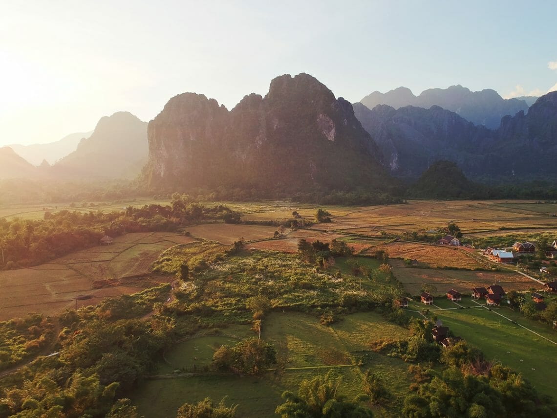 Vang Vieng Landscape In Laos_drone 1140x855