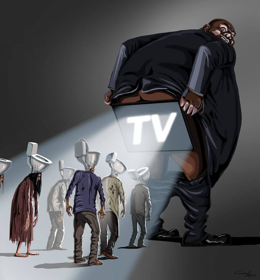 13 Powerful Illustrations Reveal Everything That Is Wrong With The World Today Attractive Tv