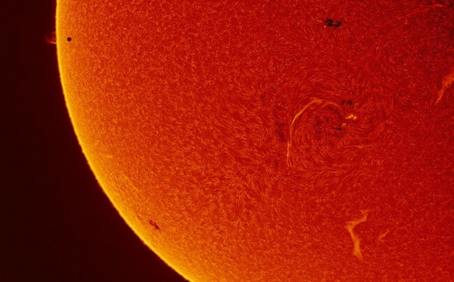 22 Breathtaking Images Of Things You've Never Seen Before   The Small Dot On The Left Of The Picture Is Mercury Orbiting The Sun