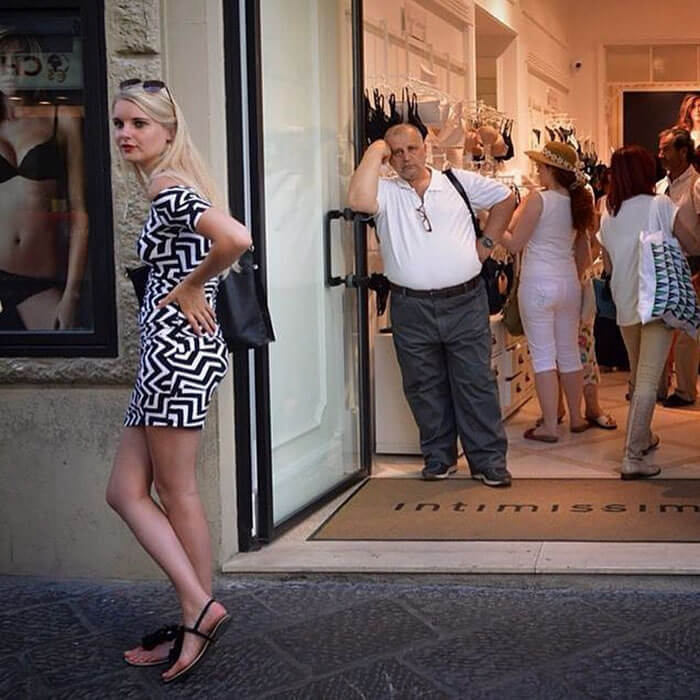 50 Hilarious Pictures Of 'Miserable Men' Waiting While Their Wives Were Shopping 34