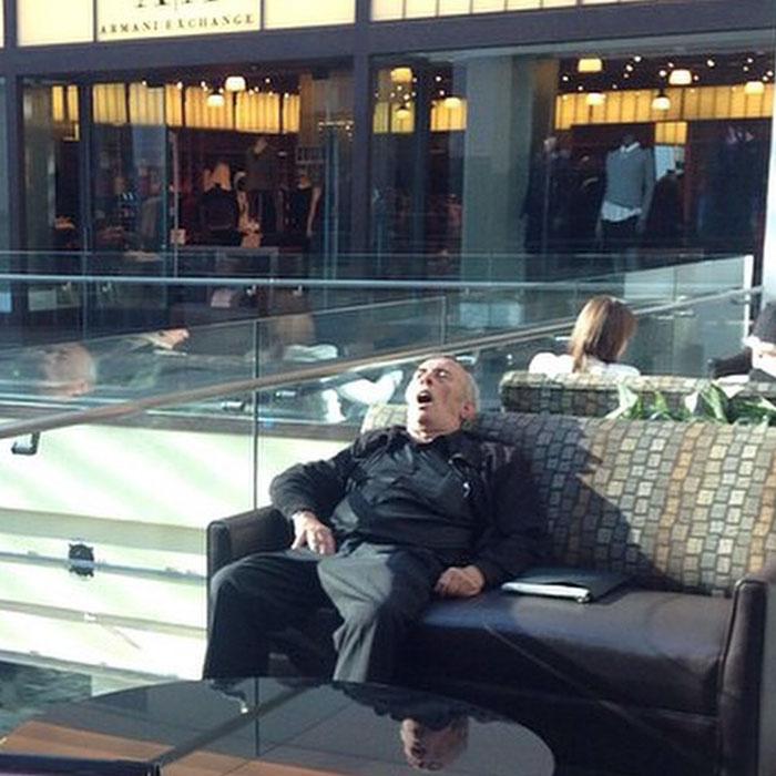 50 Hilarious Pictures Of 'Miserable Men' Waiting While Their Wives Were Shopping 47