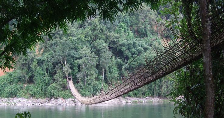 Bamboo Bridge Arunachal Pradesh India