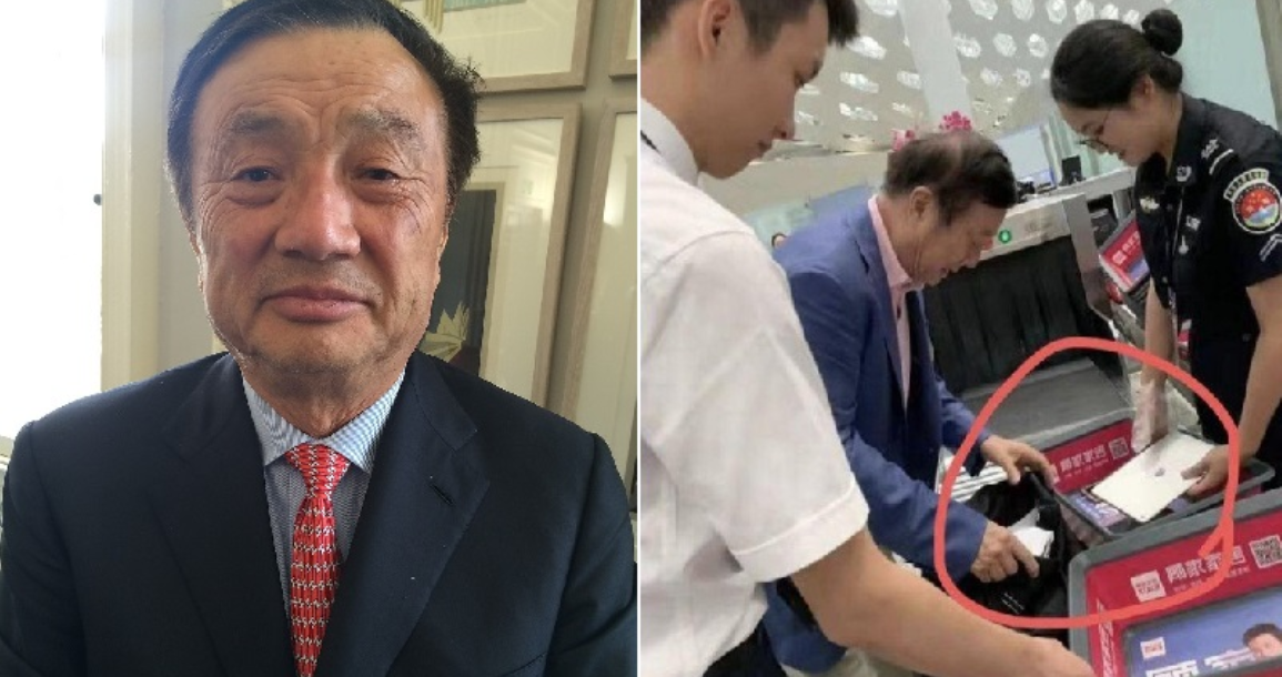 Huawei CEO Ren Zhengfei Seen Carrying Apple IPad At The Airport