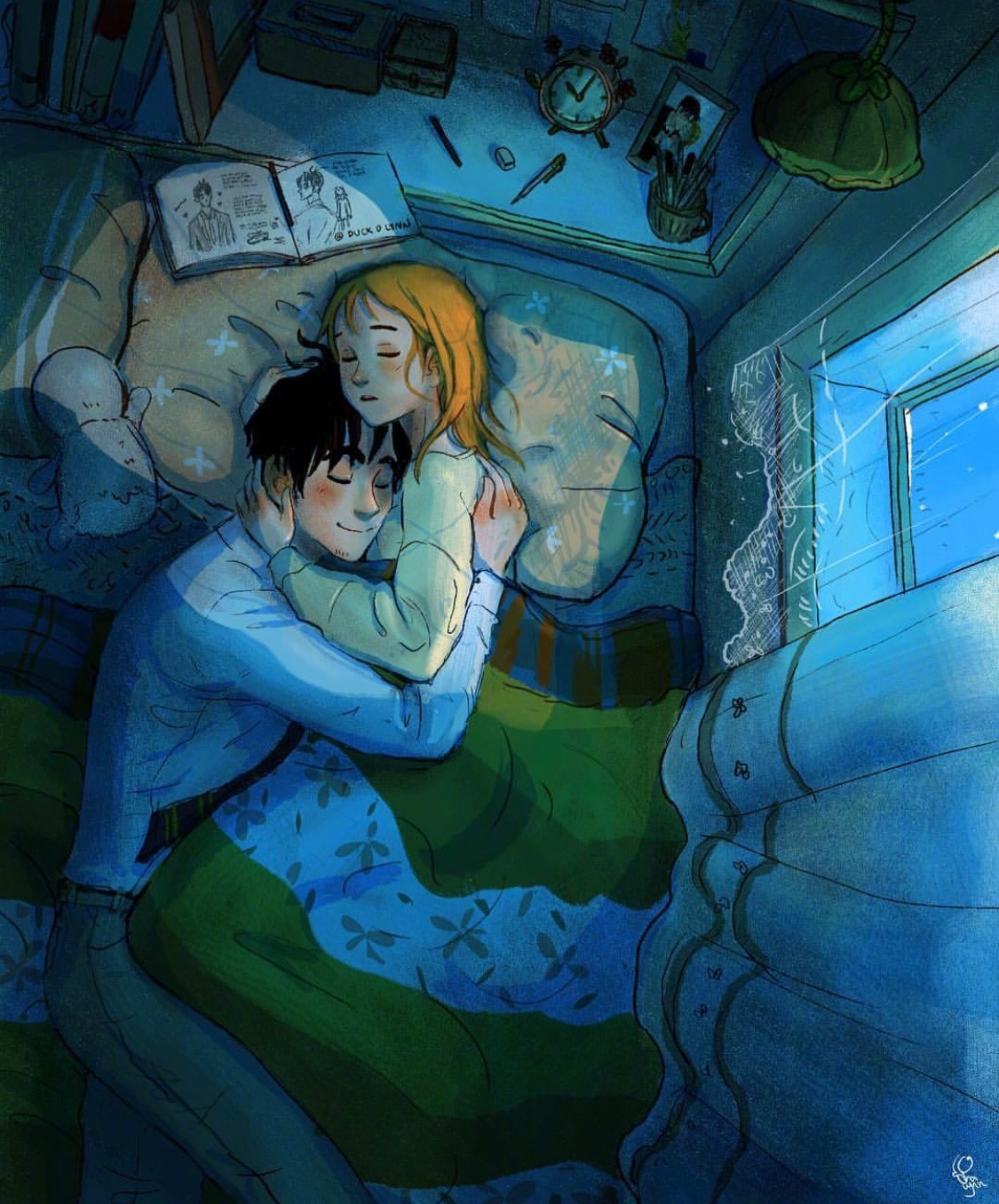 Картинка любимые спят. Любовь в мелочах" Линн Чой. Спокойной ночи иллюстрации. Сладких снов пара. Сладких снов парочки.