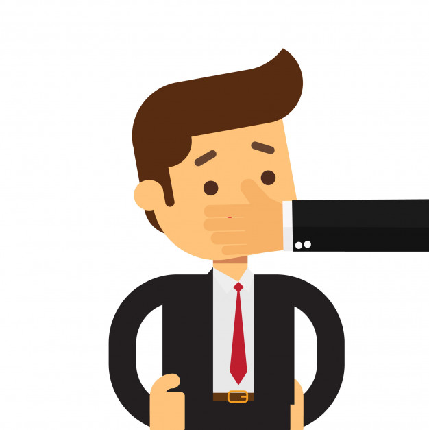Business Man Hit Shut Up Concept_51635 3686