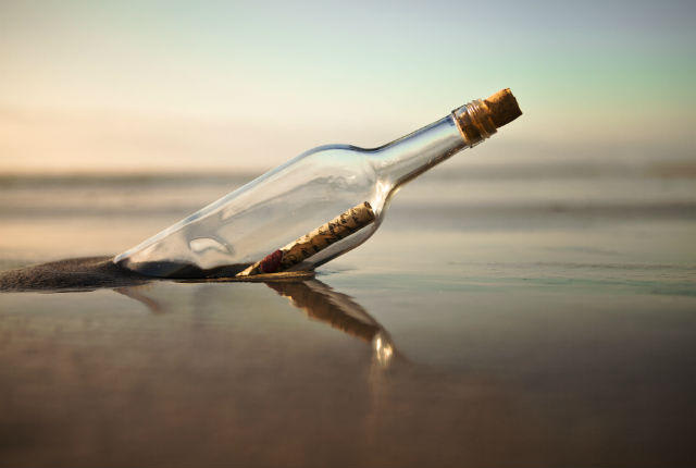 Throw A Message In A Bottle In The Sea