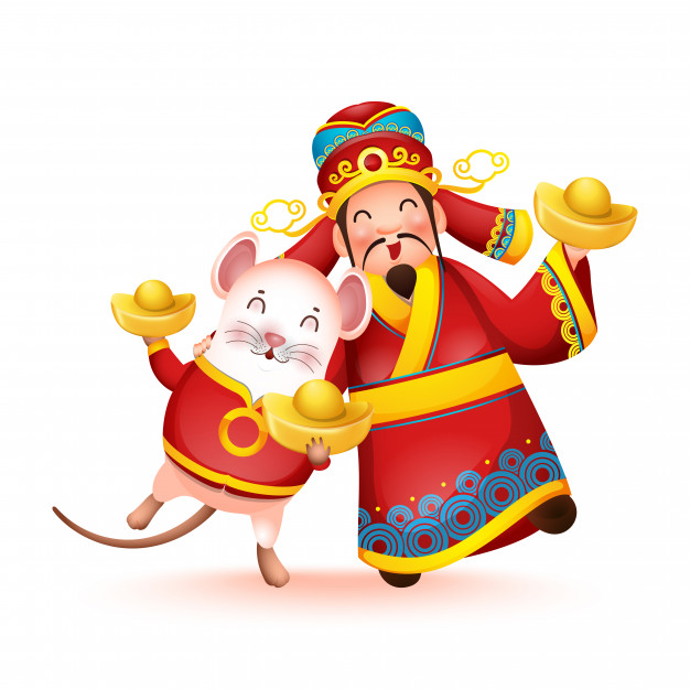 Happy Chinese God Wealth With Cartoon Rat_1302 21014