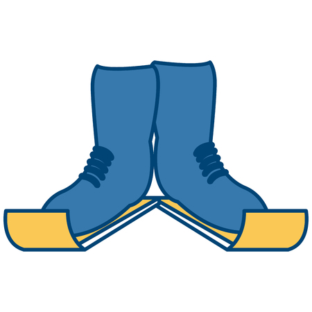 91454940 Stock Vector Ski Boots Sport Equipment Icon Vector Illustration Graphic Design