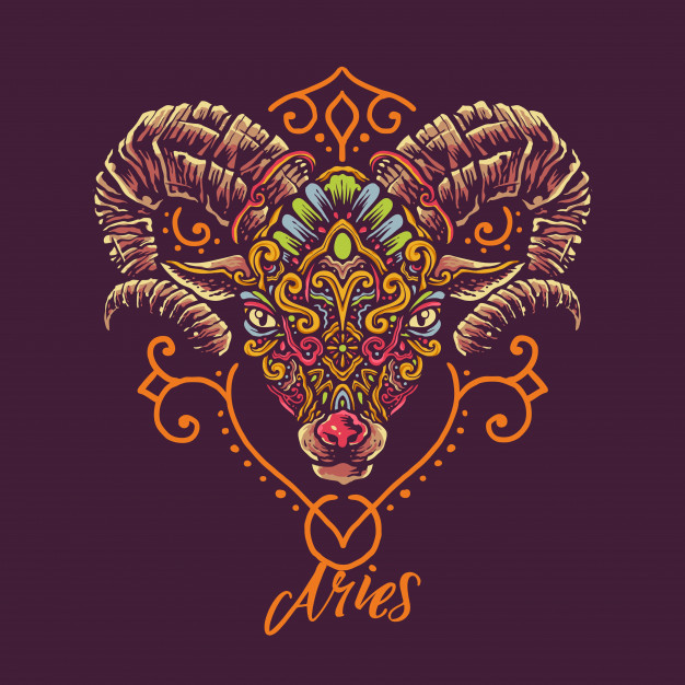 Aries Zodiac Hand Drawn Illustration_26507 158