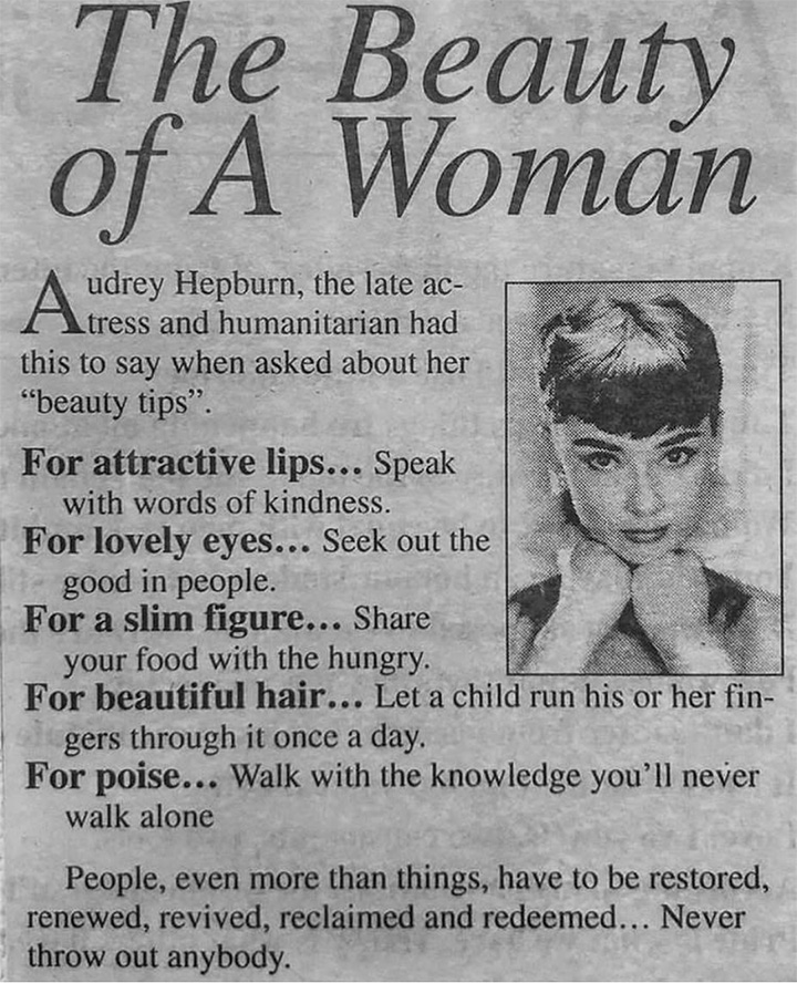 Tyc0e Audrey Hepburn Beauty Tips
