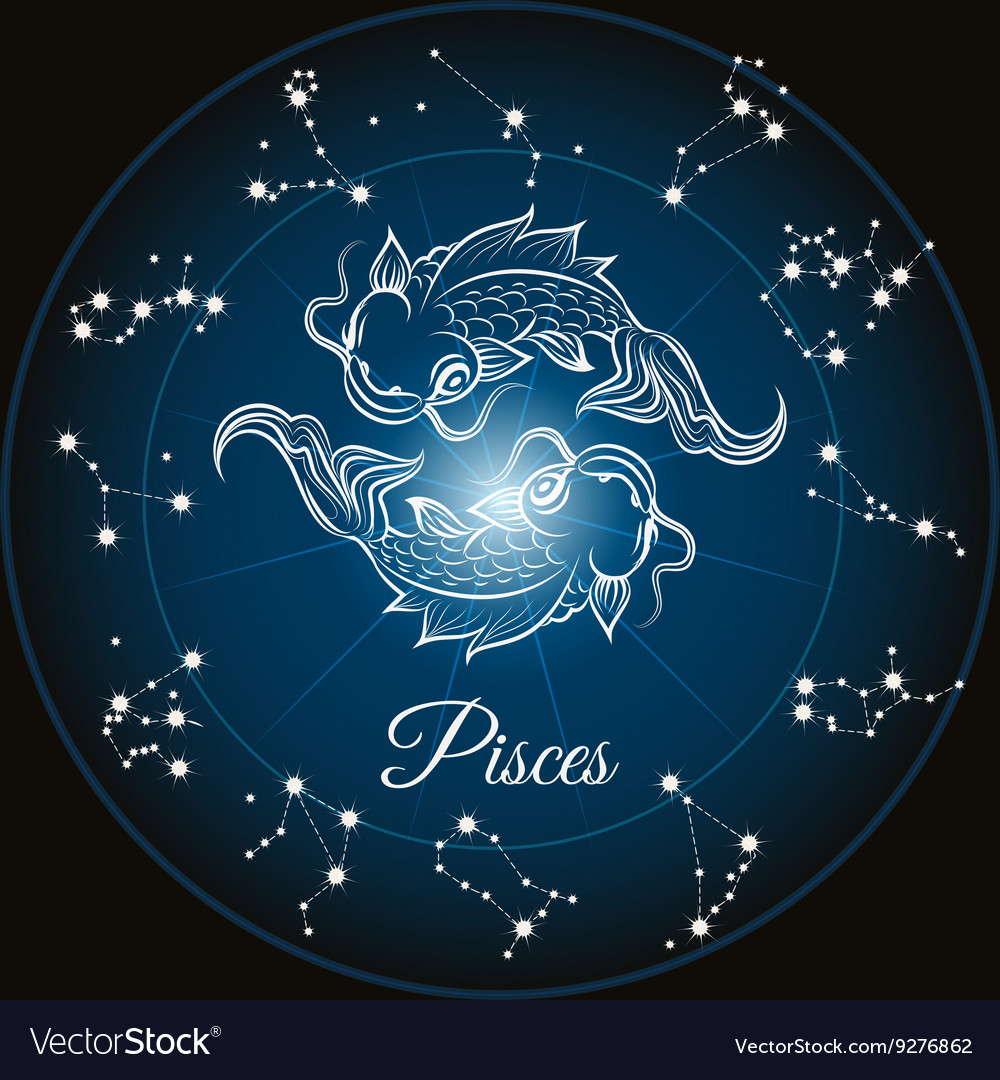 Zodiac Sign Pisces Vector 9276862
