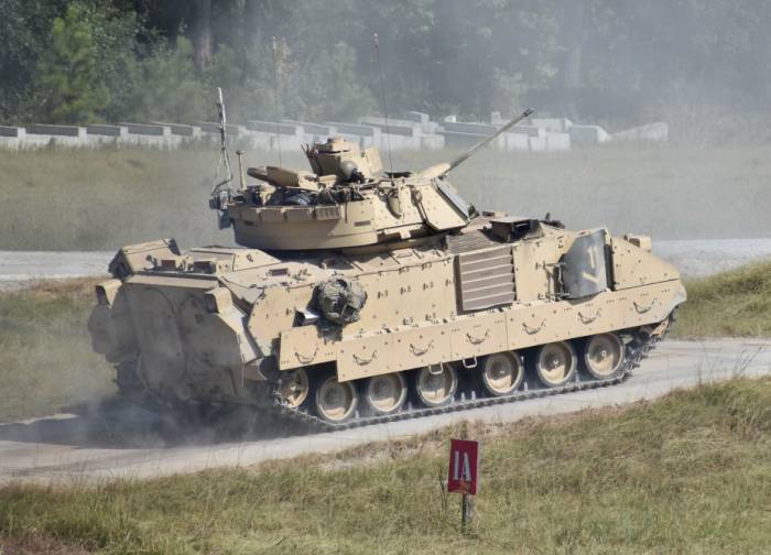 M2A2 Operation Desert Storm Bradley fighting vehicles