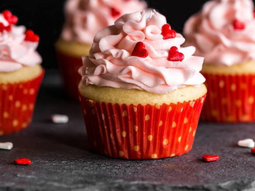 Eggless Vanilla Cupcakes 500x375