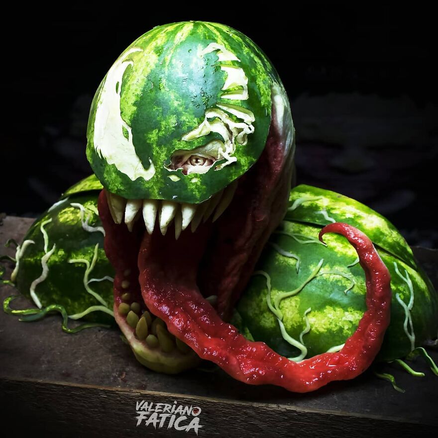 Artist Uses Fruits And Vegetables To Create Amazing Sculptures 602f6f97771ad__880