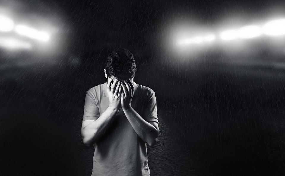 Person Sadness Background Depressed Sad Young Man