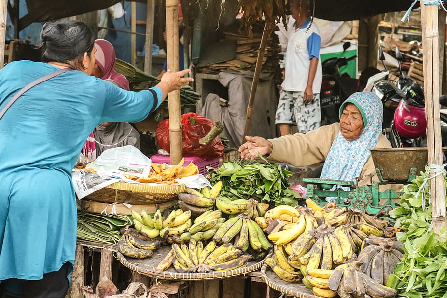 Traditional Market Street Market Sell People Seller