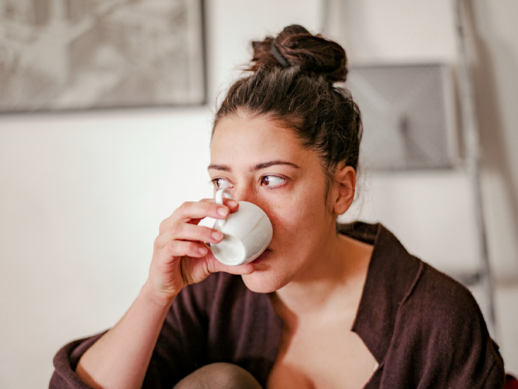 Woman Drinking Her Morning Espresso
