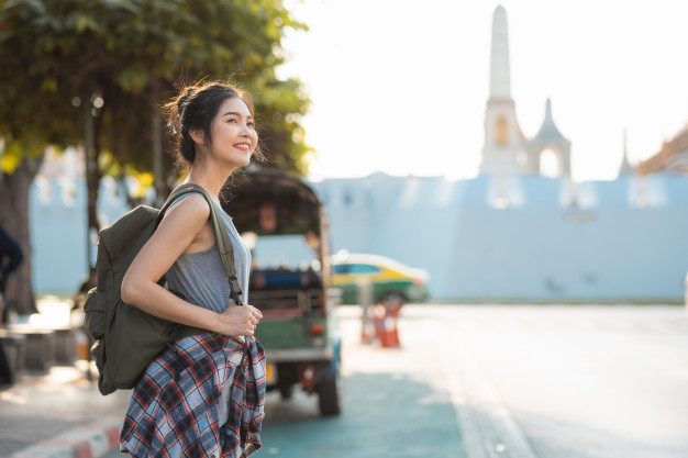 Traveler Asian Woman Traveling Walking Bangkok Thailand_7861 1292