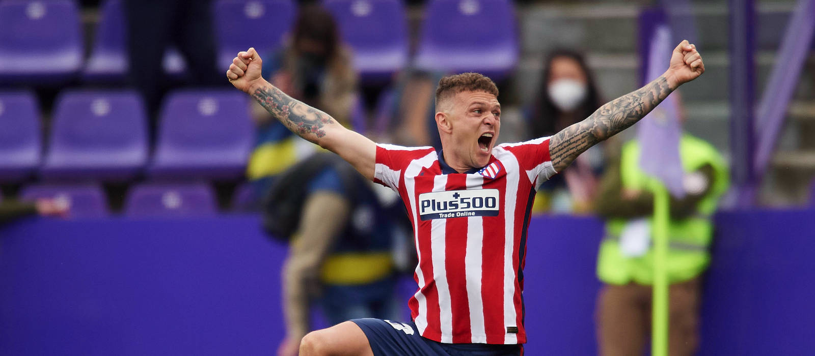 Real Valladolid CF V Atletico De Madrid   La Liga Santander Kieran Trippier Of Atletico Madrid Celebrates After Winning