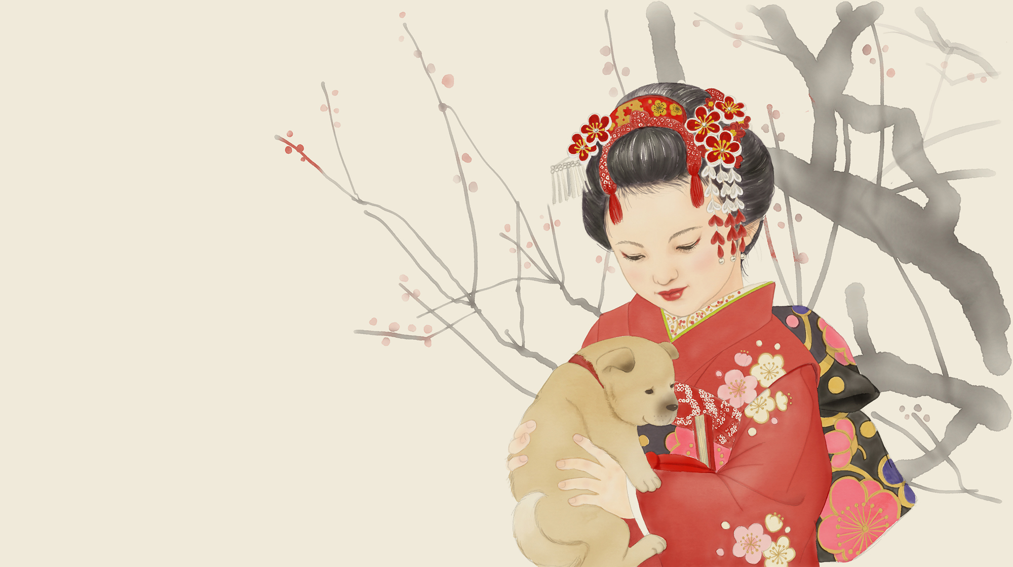 The Girl Who Holds A Puppy