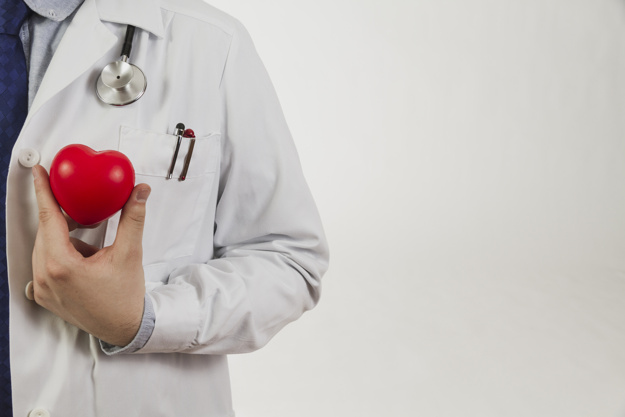 Doctor Presenting Plastic Heart_23 2147612171