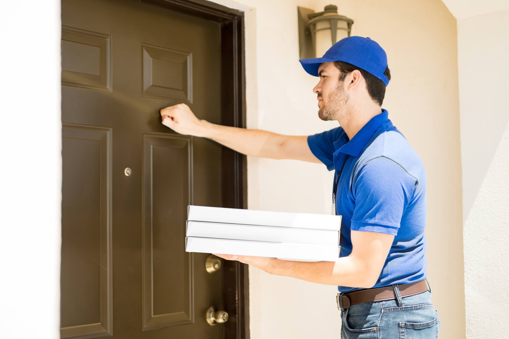 Knocking Pizza Delivery