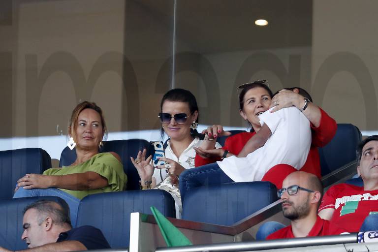 Cristiano Ronaldo Junior With His Grandmother Maria Dolores Dos Santos Aveiro The Mother Of Cristia