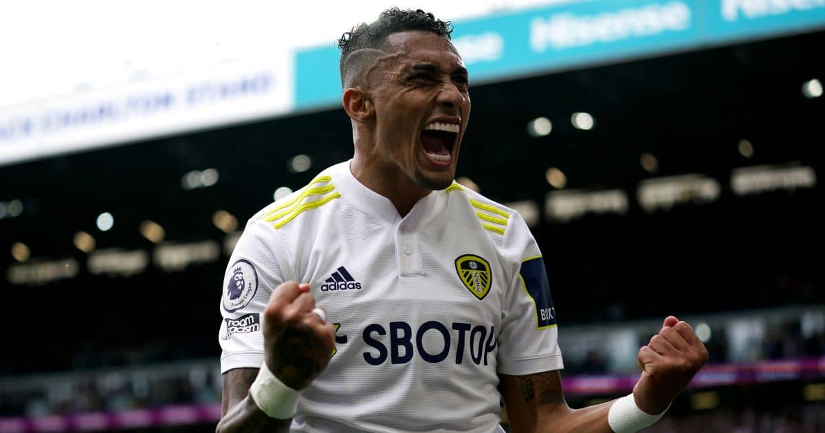 Raphinha Celebrates Leeds Goal West Ham