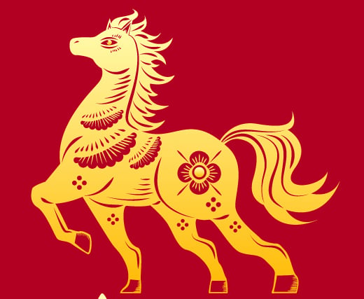 Cartoon Zodiac Silhouette On The Red Background