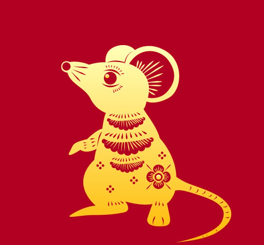 Cartoon Zodiac Silhouette On The Red Background