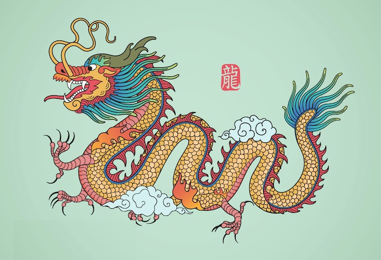 Chinese Dragon Colorful