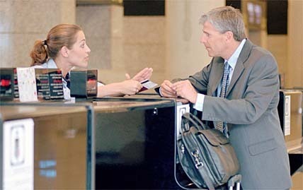 TROUBLE AT THE CHECK IN DESK