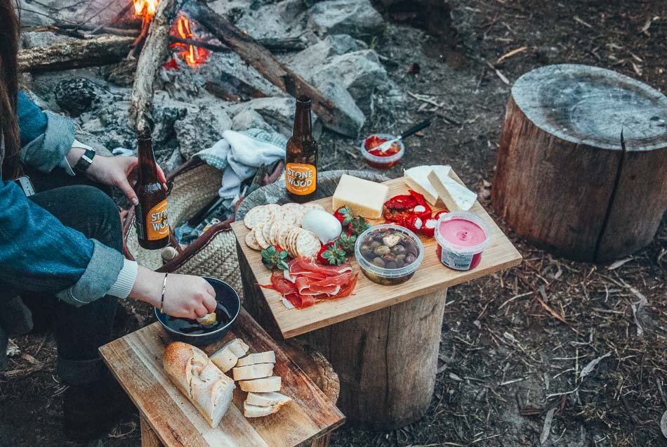 Charcuterie Board By The Fire Camping Essentials