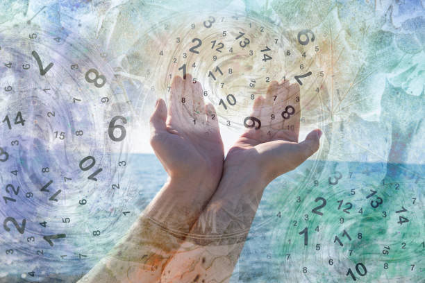 Hands And Magic Caps With Numbers, Numerology