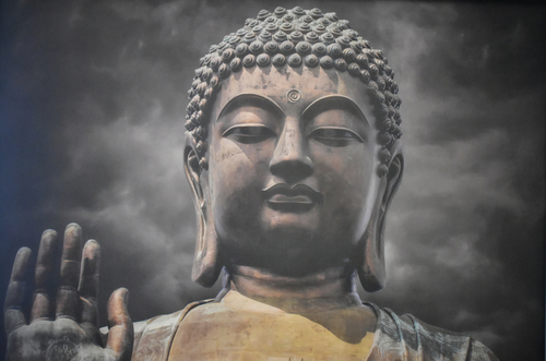 Buddha,In,A,Meditation,Pose,,Under,Protection,Of,The,King