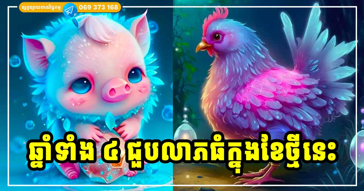 បើកសៀវភៅទ្រព្យ! អ្នកឆ្នាំទាំង ៤ នឹងជួបលាភសំណាងធំ ក្នុងខែថ្មីនេះ បើកសៀវភៅទ្រព្យ! អ្នកឆ្នាំទាំង ៤ នឹងជួបលាភសំណាងធំ ក្នុងខែថ្មីនេះ