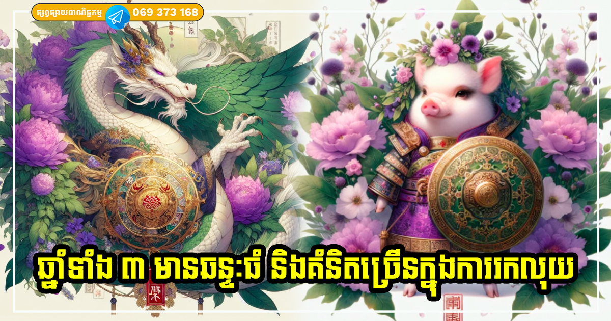 ម្ចាស់ឆ្នាំទាំង ៣ ជាមនុស្សដែលមានឆន្ទៈខ្ពស់ និងសម្បូរគំនិតរកលុយខ្លាំងបំផុត