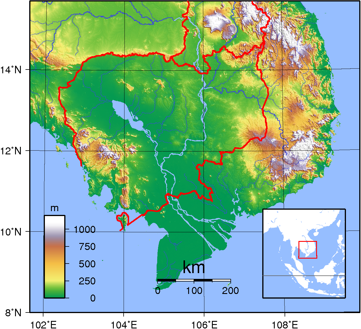 Cambodia_Topography