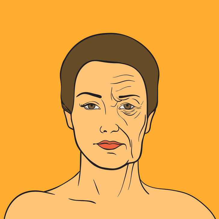 Woman Face Before And After Aging. Young Woman And Old Woman With Wrinkles. The Same Person In Her Youth And Old Age.
