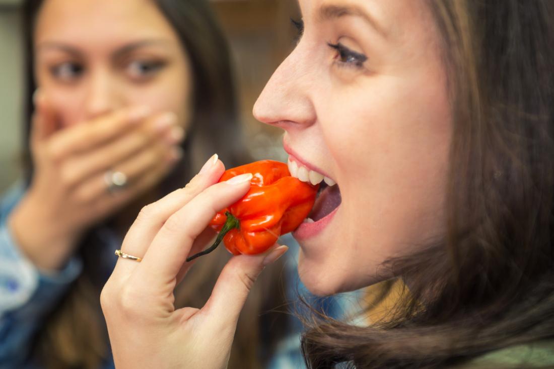 Girl Eating Chili