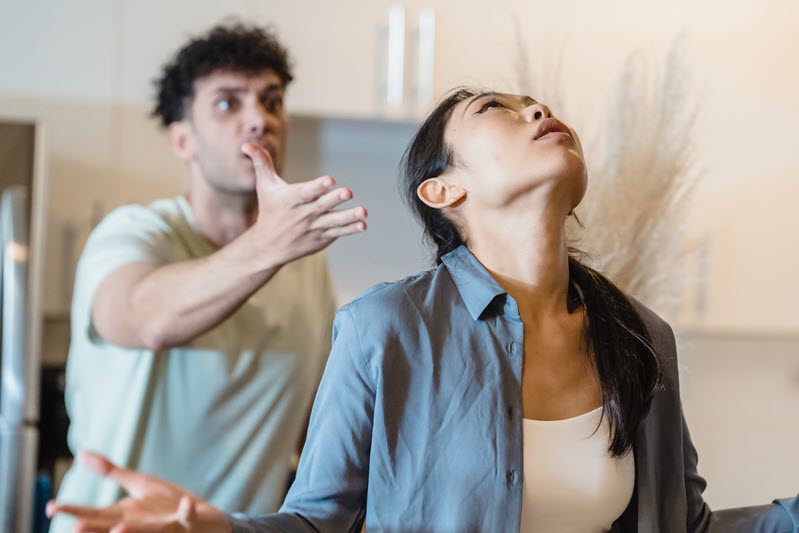 Two Adult Siblings Fighting Where One Is Yelling At The Other